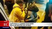 Comas: Capturan a ladrón que robó celular dentro de un bus