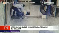 Comas: Delincuente arrojó al suelo a mujer para robarle su celular
