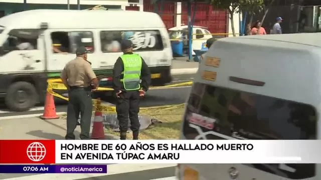 Comas: hallan el cadáver de un hombre de 60 años en la avenida Túpac Amaru