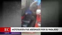 Comas: Mototaxista fue asesinado por su pasajero