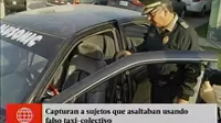 Comas: policía detuvo a delincuentes que usaban falso taxi colectivo