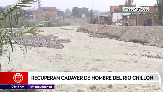 Comas: Policía recuperó cadáver de hombre del río Chillón