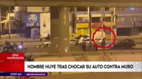 Conductor huyó tras chocar su vehículo en San Juan de Miraflores