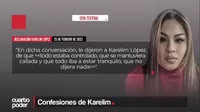Las confesiones de Karelim López sobre Pedro Castillo, ministros y congresistas
