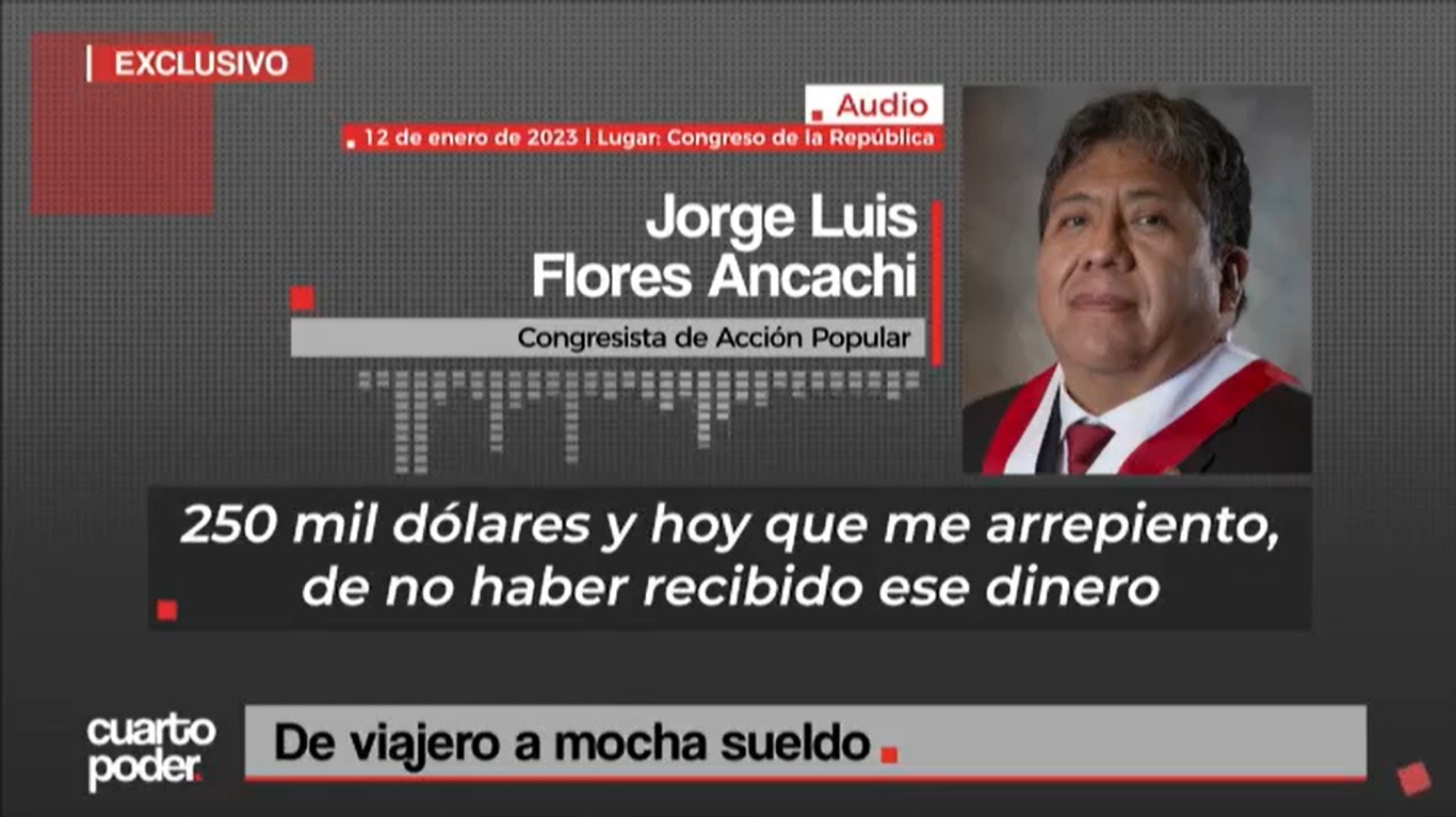 Congresista Jorge Flores Ancachi sobre audios: "Lo que solicité es un apoyo psicológico y moral"