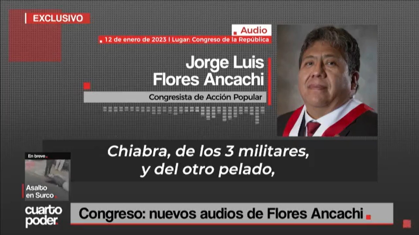 Congresista Jorge Flores Ancachi sobre audios: "Lo que solicité es un apoyo psicológico y moral"