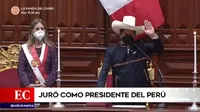 Pedro Castillo juró como presidente del Perú en el Bicentenario