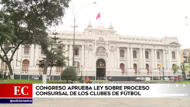 Congreso aprobó ley sobre procesos concursales de los clubes de fútbol