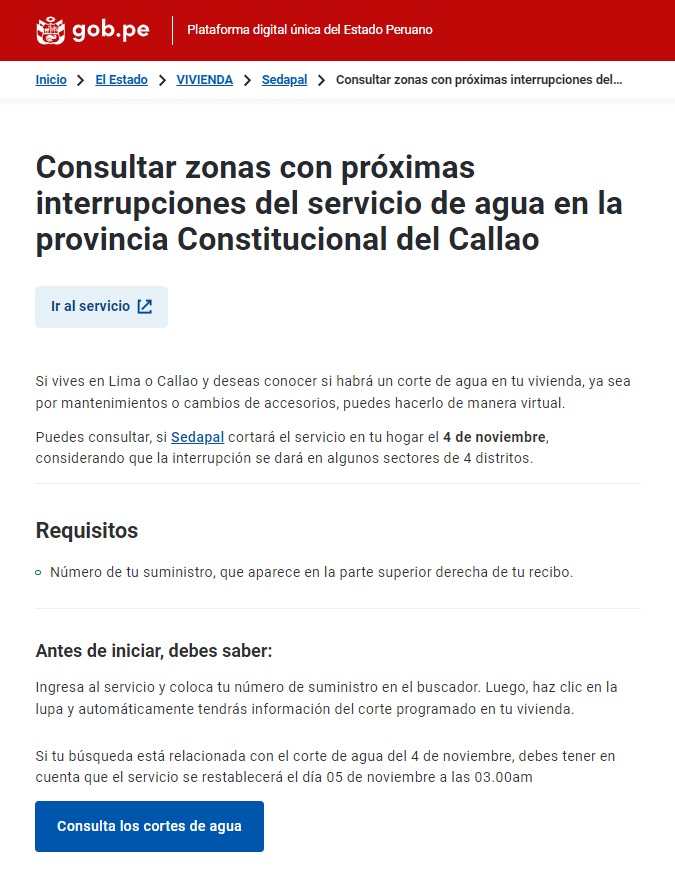 Corte de agua en el Callao por obras del Metro de Lima: Conoce si tu zona será afectada por restricción