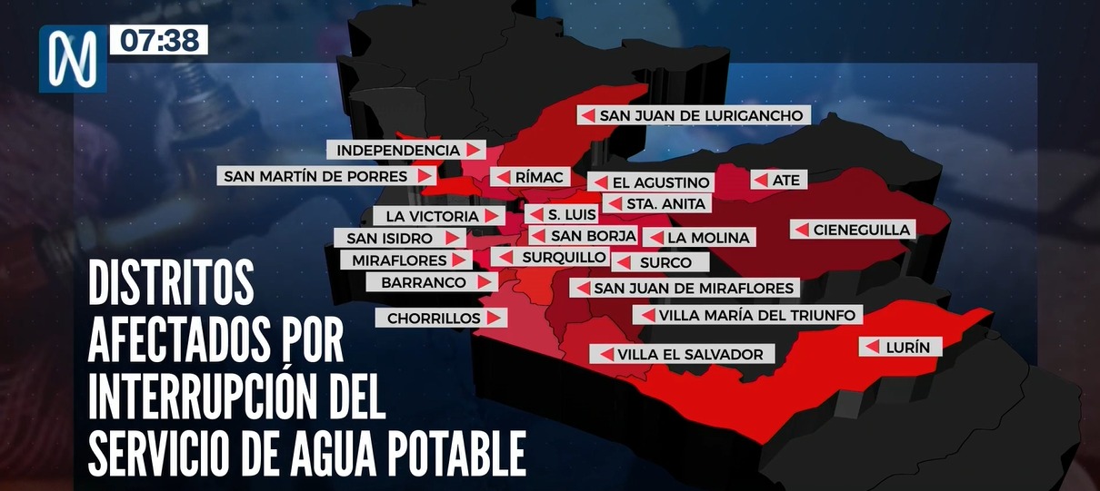 Corte de agua en Lima: Estos son los distritos donde habrá suspensión del servicio