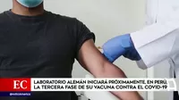 COVID-19: Laboratorio alemán Curevac iniciará ensayos clínicos de su vacuna en Perú