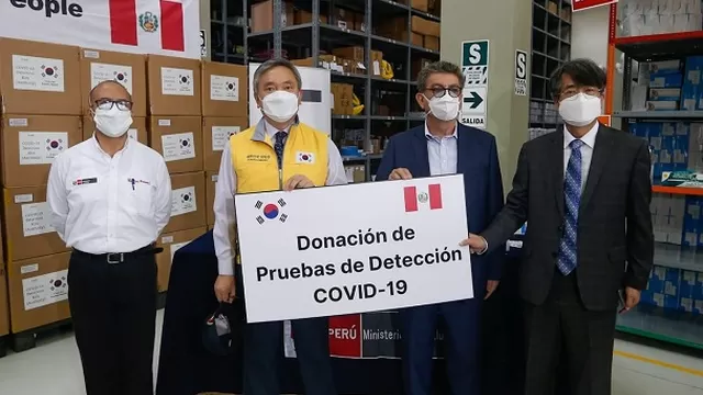 Corea del Sur donó pruebas rápidas a Perú. Foto: Minsa