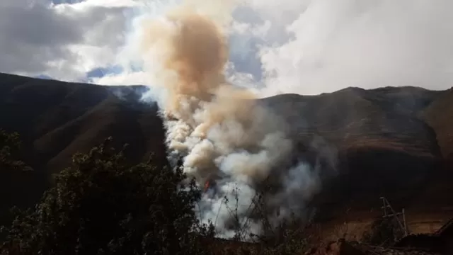 Incendios forestales en el Cusco. Foto: Andina