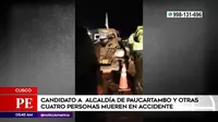Cusco: Candidato a alcaldía de Paucartambo y otras cuatro personas mueren en accidente