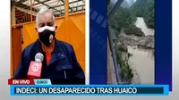 Cusco: Un desaparecido tras huaico en Aguas Calientes