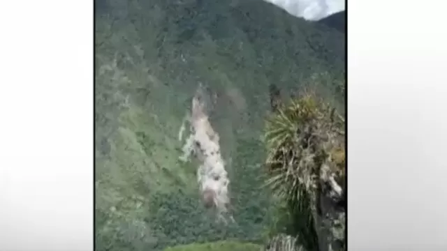 Deslizamiento de rocas se registró cerca de Machu Picchu en Cusco