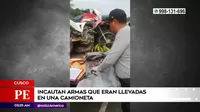 Cusco: Incautan armas que eran llevadas en una camioneta
