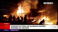 Cusco: Incendio en feria de Sambaray generó zozobra en vecinos