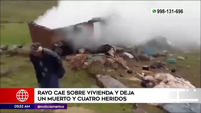Cusco: Un muerto y cuatro heridos tras caída de rayo sobre vivienda