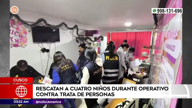 Cusco: Rescatan a cuatro niños durante operativo contra trata de personas