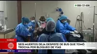 Cusco: Seis muertos dejó despiste de bus que tomó trocha por bloqueo de vías