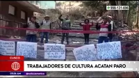 Cusco: Trabajadores de cultura acatan paro