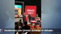 Daniel Urresti increpa a moderadores en debate municipal