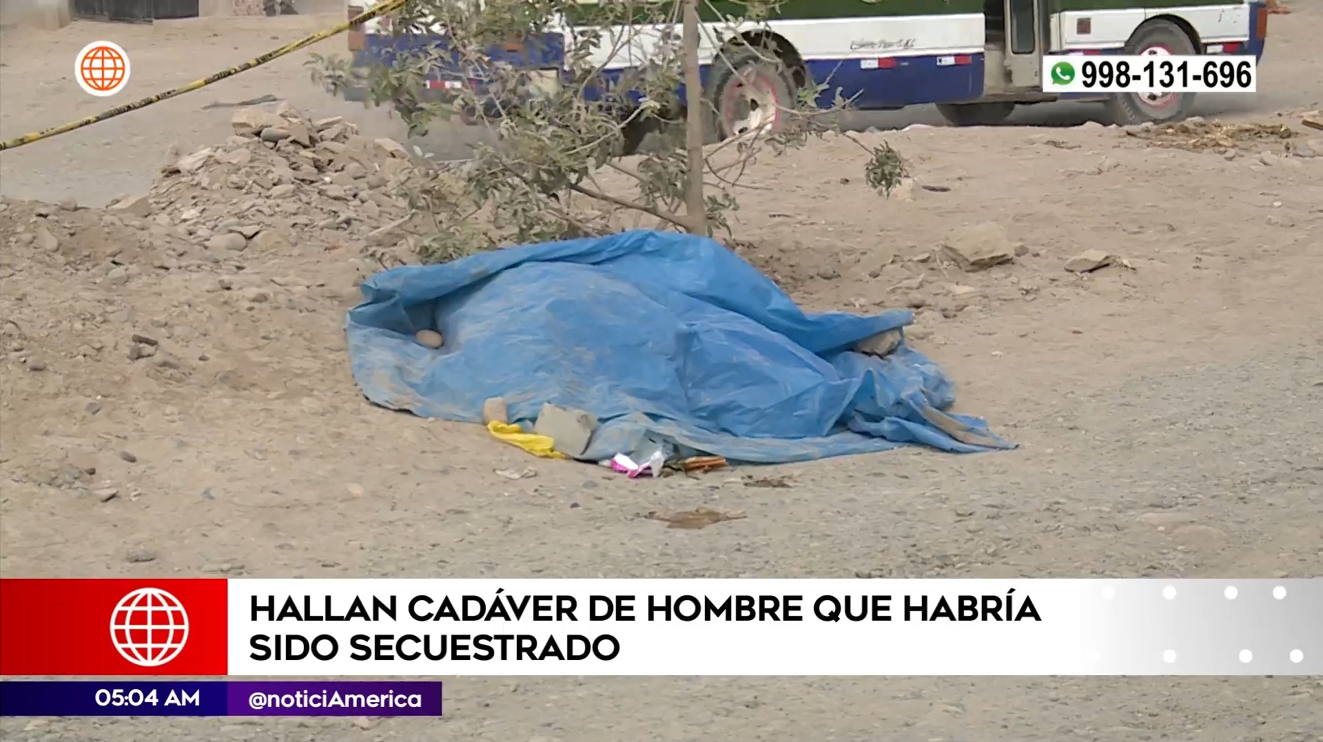 Hombre asesinado tras ser secuestrado. Foto: América Noticias