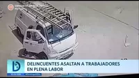 Delincuentes asaltan a trabajadores en plena labor