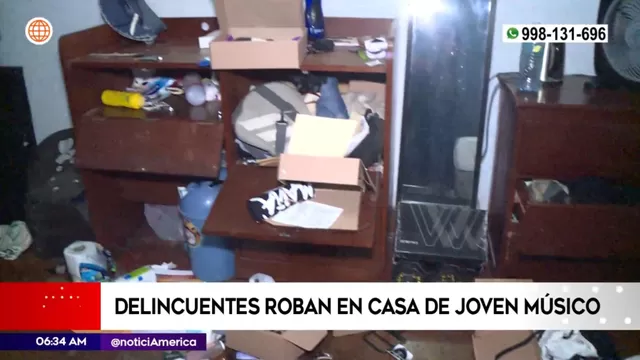 Delincuentes robaron en casa de joven músico en Miraflores