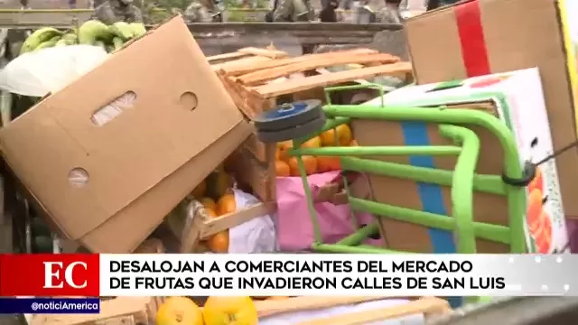Desalojan a comerciantes del Mercado Mayorista de Frutas que invadieron calles de San Luis
