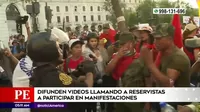 Difunden videos llamando a reservistas a participar en manifestaciones