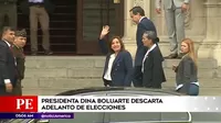 Dina Boluarte descartó adelanto de elecciones