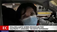 Dina Boluarte sobre denuncias por maltrato y lesiones: "No estoy enterada"