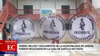 Dinero, sellos y documentos de la Municipalidad de Anguía fueron incautado en casa de Castillo en Chota