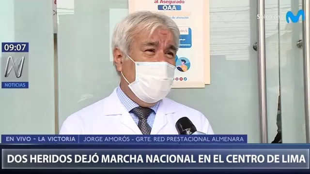 Director Hospital Almenara: "Heridas de manifestantes serían a causa de perdigones, no de balas"