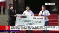 ¿Dónde está el dinero para luchar contra el cáncer que ofreció Castillo?
