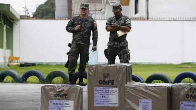 Fuerzas Armadas estarán en locales de votación. Foto: Andina