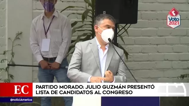 Partido Morado: Julio Guzmán presentó lista de candidatos al Congreso
