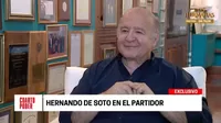 Elecciones 2021: Hernando de Soto en el partidor