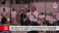 Elecciones 2021: Humala pidió a los vecinos de Chosica que recuerden las obras que hizo en su gobierno