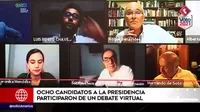 Elecciones 2021: Ocho candidatos a la presidencia participaron en debate virtual