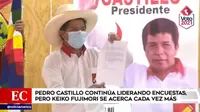 Elecciones 2021: Pedro Castillo continúa liderando encuestas, pero Keiko Fujimori se acerca cada vez más