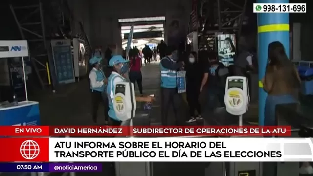 Elecciones 2021: Transporte público operará con normalidad en Lima