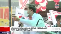 Elecciones 2021: Yonhy Lescano señaló estar preparado para el debate del JNE
