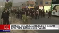 200 policías garantizarán la seguridad en el encuentro entre Pedro Castillo y Keiko Fujimori