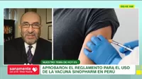 Huerta: "Digemid ya tiene los instrumentos legales para aprobar en situación de emergencia la vacuna"