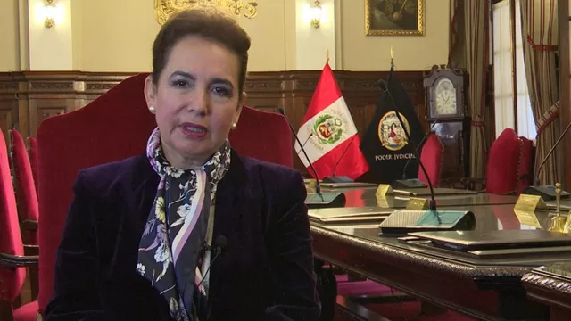Elvia Barrios, titular del Poder Judicial. Foto: El Comercio