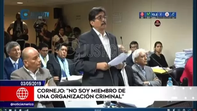 Enrique Cornejo: "Nunca he sido miembro de una organización criminal"