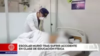 Escolar murió tras sufrir accidente en clase de educación física 